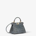 FENDI Peekaboo ISeeU Petite Mercury blue lizard leather bag - Image 2